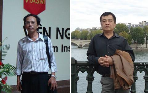 GS.TSKH Nguyễn Hữu Việt Hưng (bên phải) và PGS.TS Nguyễn Sum